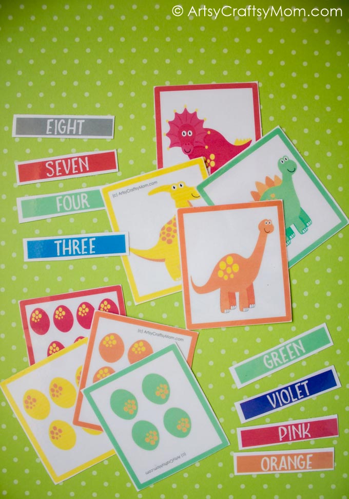 Do you have a little dinosaur fan at home? Then this Printable Dinosaur Egg Match Game is perfect, with colors, shapes, numbers and lots more!