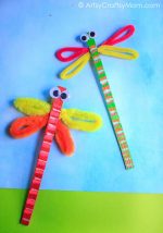 Popsicle Stick Dragonfly Craft –  Video Tutorial