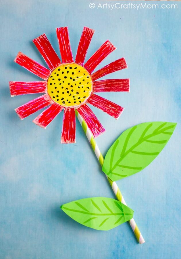 These Paper Cup Flowers are the perfect craft for kids as a spring kids craft, spring flower craft for kids and flower kids craft.