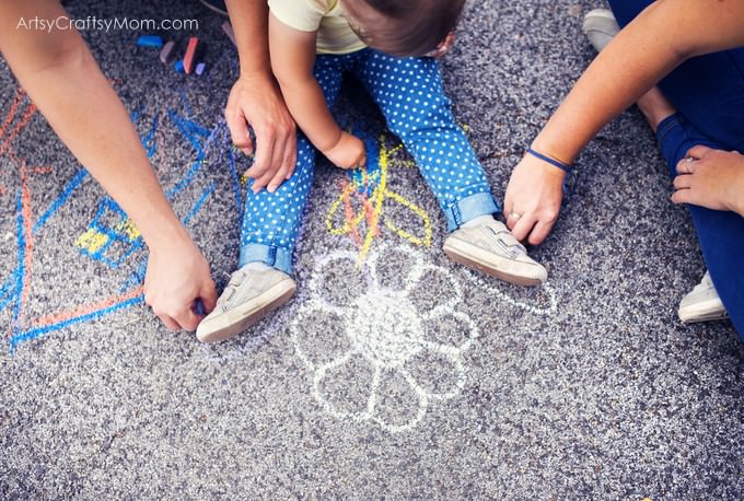 10 Super Fun Outdoor Games that Kids will Love To Play Sidewalk Chalk mini