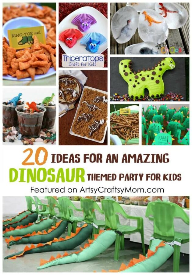 20 Ideas For An Amazing Dinosaur Themed Party for kids pin