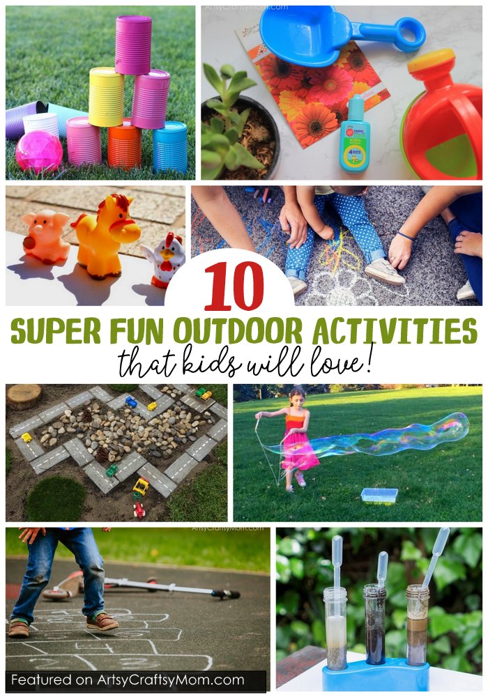 These 10 Super Fun Outdoor Activities that Kids will Love are easy to put together & are perfect at keeping little ones away from gadgets and screens!