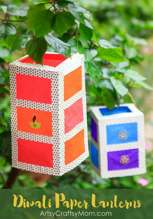 Brighten up your Diwali with a stunning DIY Paper Lantern that brings not just light but lots of color into your life as well, this festive season!