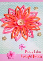 How To Make A Paper Lotus Tealight Holder | Diwali Crafts