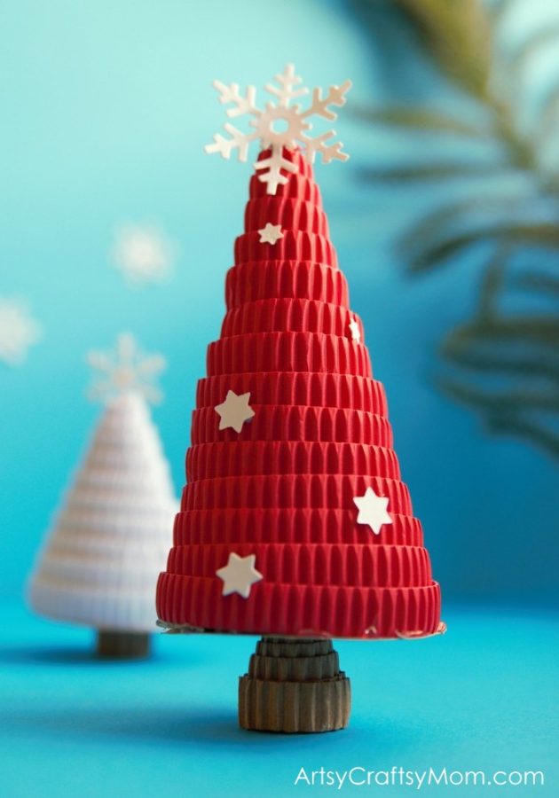 Try something different this holiday season with a DIY Corrugated Paper Christmas Tree! Skip the green and go for red, white or gold colors instead!