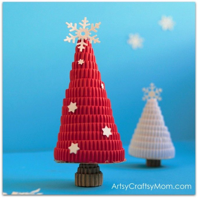 Try something different this holiday season with a DIY Corrugated Paper Christmas Tree! Skip the green and go for red, white or gold colors instead!