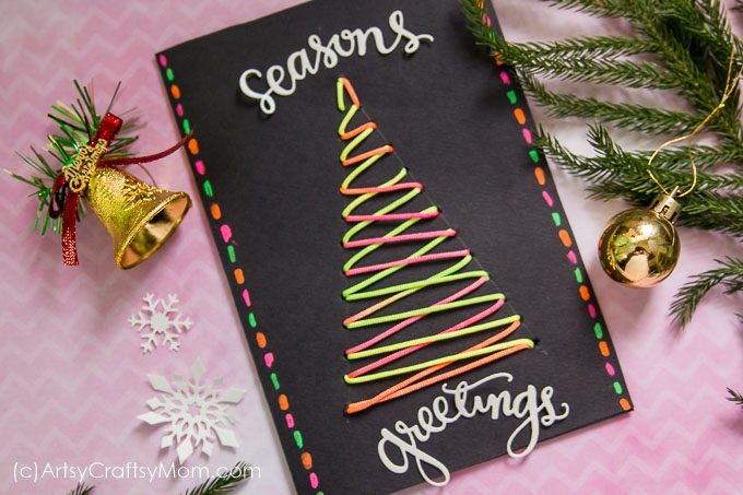 You've decorated trees before, but how about decorating a card with a Christmas tree? Yes, that's what we're doing in our Easy Christmas Tree Lacing Cards !