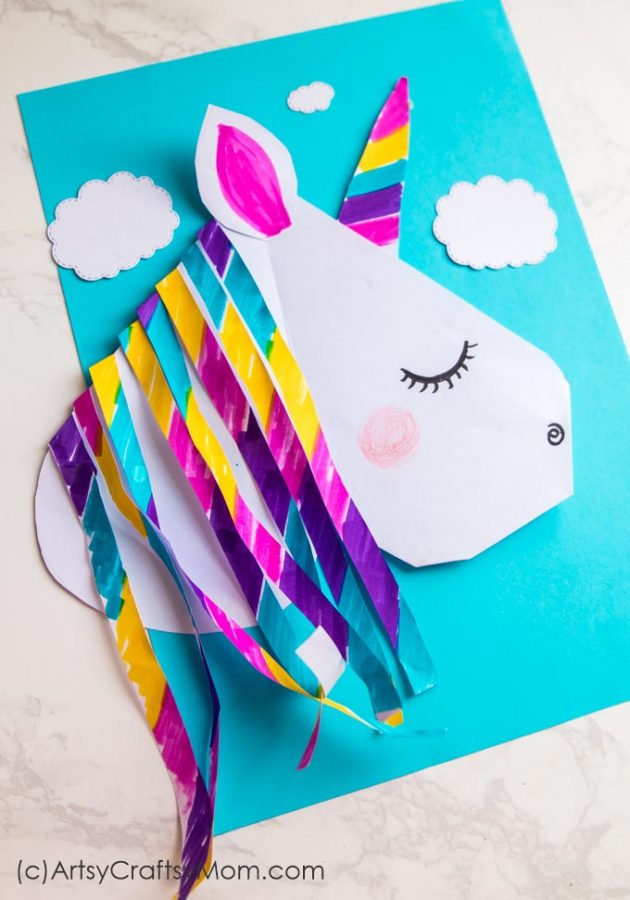  DIY Unicorn Valentine Paper Puppet! Delight your friends with this magical creature!