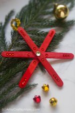 DIY Popsicle Stick Snowflake Ornament