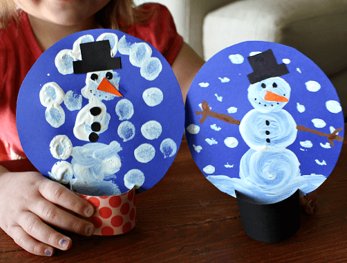 zimowe pomysły na sztukę dla dzieci
