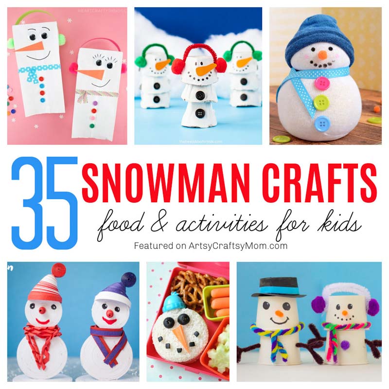 35 Snowman Crafts for Kids Insta 2