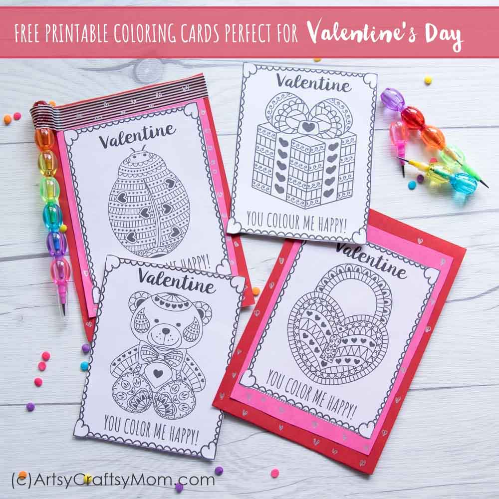 This V-Day, express your love with a riot of colors! Download our free printable coloring cards for Valentine's Day, print and fill it in with the colors of your heart's choice.