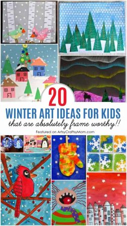 20 Gorgeous Winter Art Ideas For Kids! - Artsy Craftsy Mom