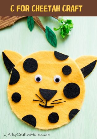 Make an adorable C for Cheetah Craft with our Printable Template that's suitable for forest animals, mammals, letter C theme and more.