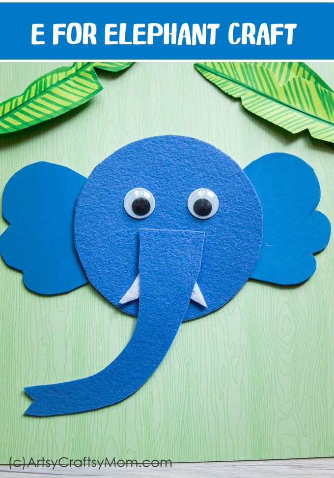 E for Elephant Craft would be a great supplement to your Letter of the week curriculum,studying the letter E, talking about wild animals, Studying about mammals or if you have a Safari theme birthday party.