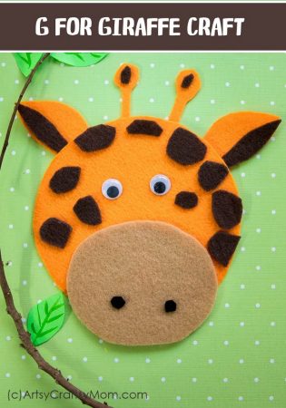 Make this adorable G for Giraffe Craft using our Printable Template that's perfect for learning about Africa, mammals, letter G and the ZOO!