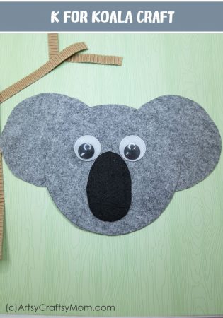 Make this adorable K for Koala Craft using our Printable Template that's perfect for learning about Australian animal crafts, Marsupials, mammals, Australia day or Letter K