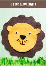 L for Lion Craft with Printable Template