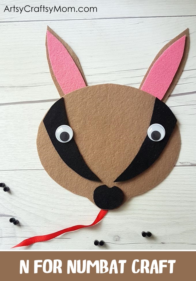 Make this adorable N for Numbat Craft using our Printable Template that's perfect for studying about endangered animals, Australian wildlife, or as a Letter N activity.