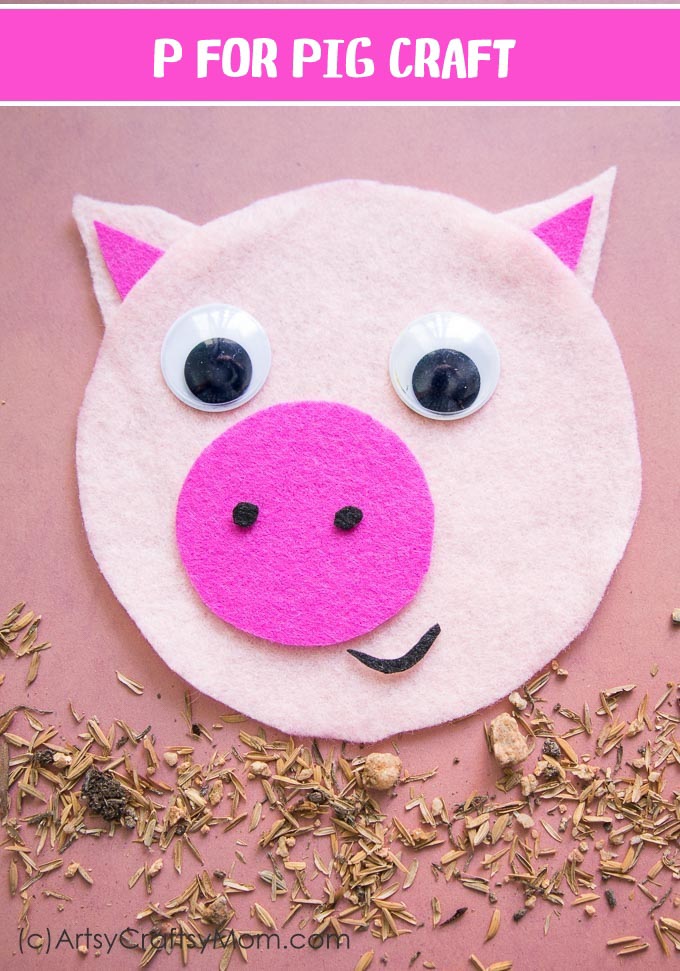 P for Pig Craft with Printable Template Artsy Craftsy Mom
