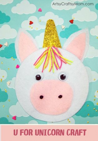 If your child loves unicorns, whether it's Dash from Rainbow Bright or The Last Unicorn this U for Unicorn Craft will delight, enchant, and enthrall you!