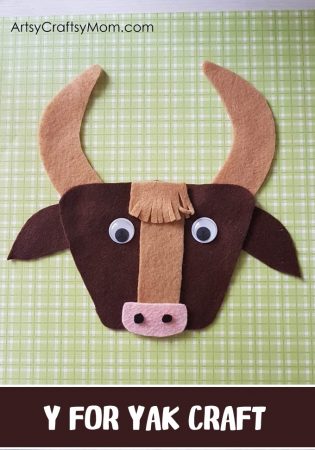 Y for Yak Craft or Year of the OX Craft that's perfect for learning about Chinese New Year 2021, Tibet, cattle, bovine animals, domestic animals or the Letter Y.