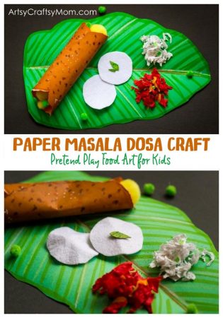 Not anyone has visited South India without trying a Masala Dosa, and we celebrate this iconic dish with a fun Masala Dosa Paper Craft that kids can put together in no time!