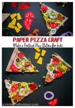 Pretend Play Food – Paper Pizza Craft for Kids