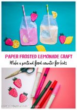 Pretend Play Food – Frosted Lemonade Paper Craft