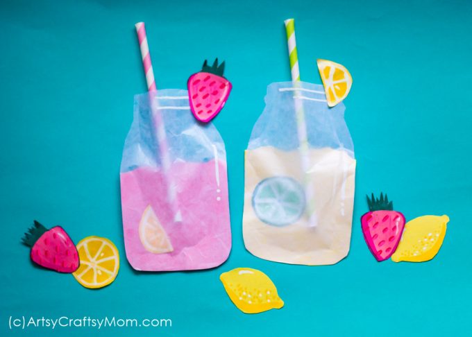 Enjoy summer with a cool frosted lemonade paper craft - you'll realize that you can make lemonade out of anything life gives you - including craft paper!