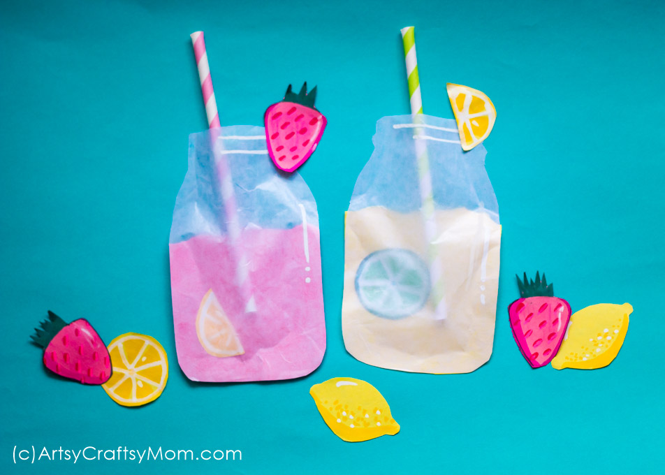 Pretend Play Food Frosted Lemonade Paper Craft