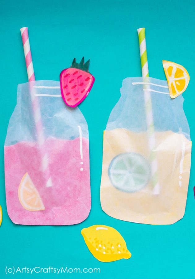 Enjoy summer with a cool frosted lemonade paper craft - you'll realize that you can make lemonade out of anything life gives you - including craft paper!