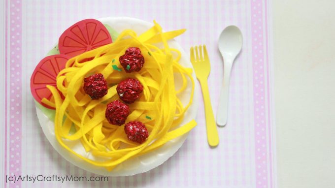 Kids can't say no to pasta, even when it's made of paper! Our Spaghetti and Meatballs Craft for Kids is super easy and looks better than the real thing!