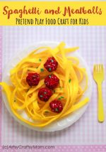 Pretend Play Food Spaghetti and Meatballs Craft for Kids