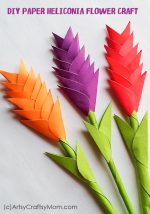 DIY Paper Heliconia Flower Craft