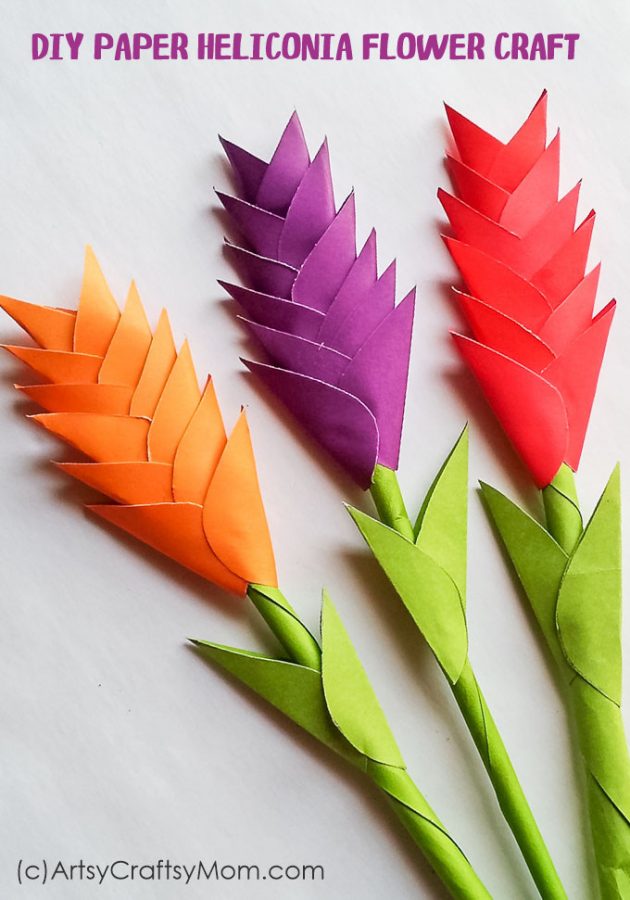 DIY Spring Felt Heliconia Flower Craft 170511 2