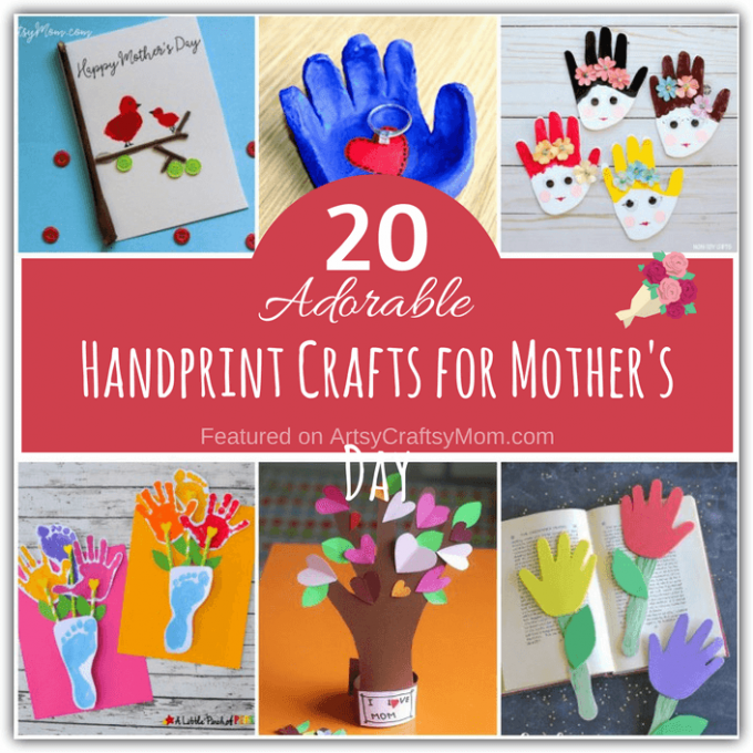 These Adorable Handprint Crafts for Mother's Day are perfect for any Mom who loves gifts made by her little one's handprints - after all, they grow so fast!