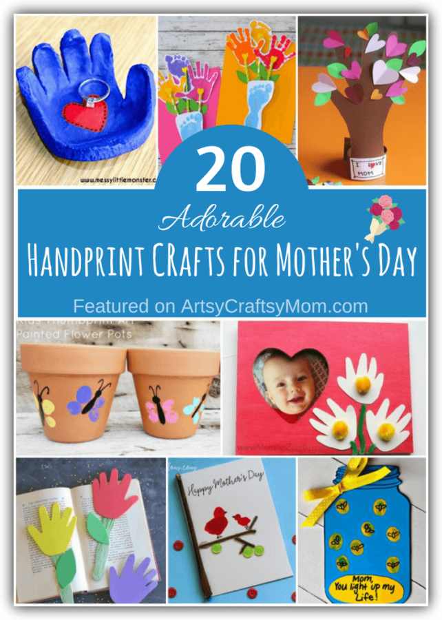 These Adorable Handprint Crafts for Mother's Day are perfect for any Mom who loves gifts made by her little one's handprints - after all, they grow so fast!