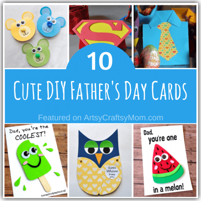 This Father's Day, gift Dad a big smile by giving him an adorable handmade card! Here are some super cute DIY Cards for Father's Day that the kids can make.