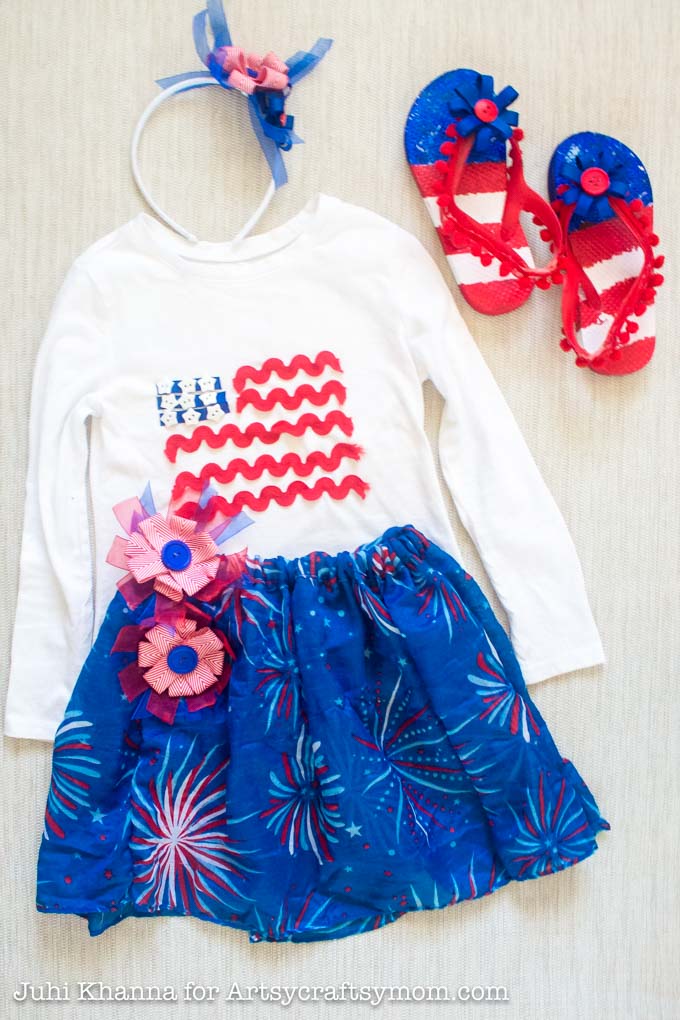 DIY American flag inspired outfit for 4th Of July 5