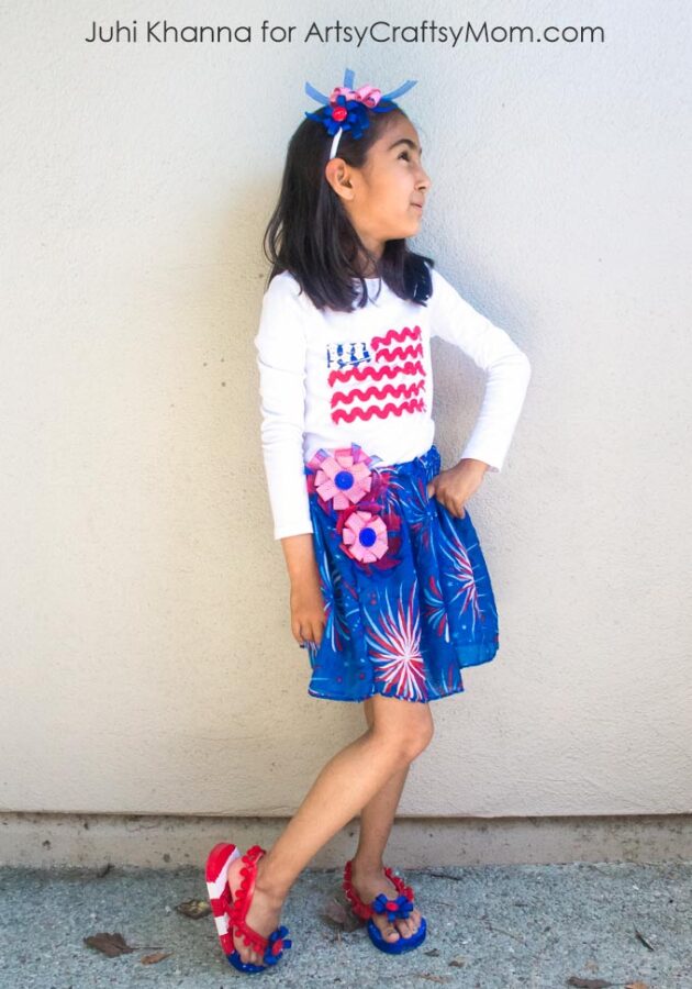 DIY American flag inspired outfit for 4th Of July 7