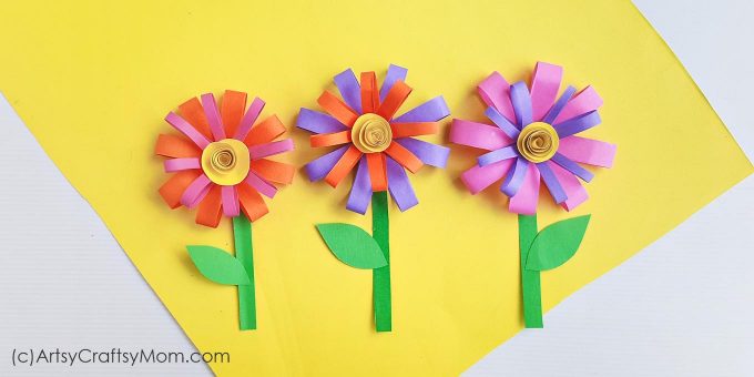 Brighten up your summer days with a paper flower craft that's super easy to make! Make several flowers in different colors for your room.