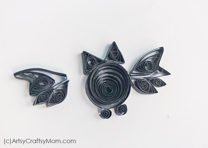 DIY Paper Quilled Halloween Bat Craft for Kids - ArtsyCraftsyMom | Kids ...