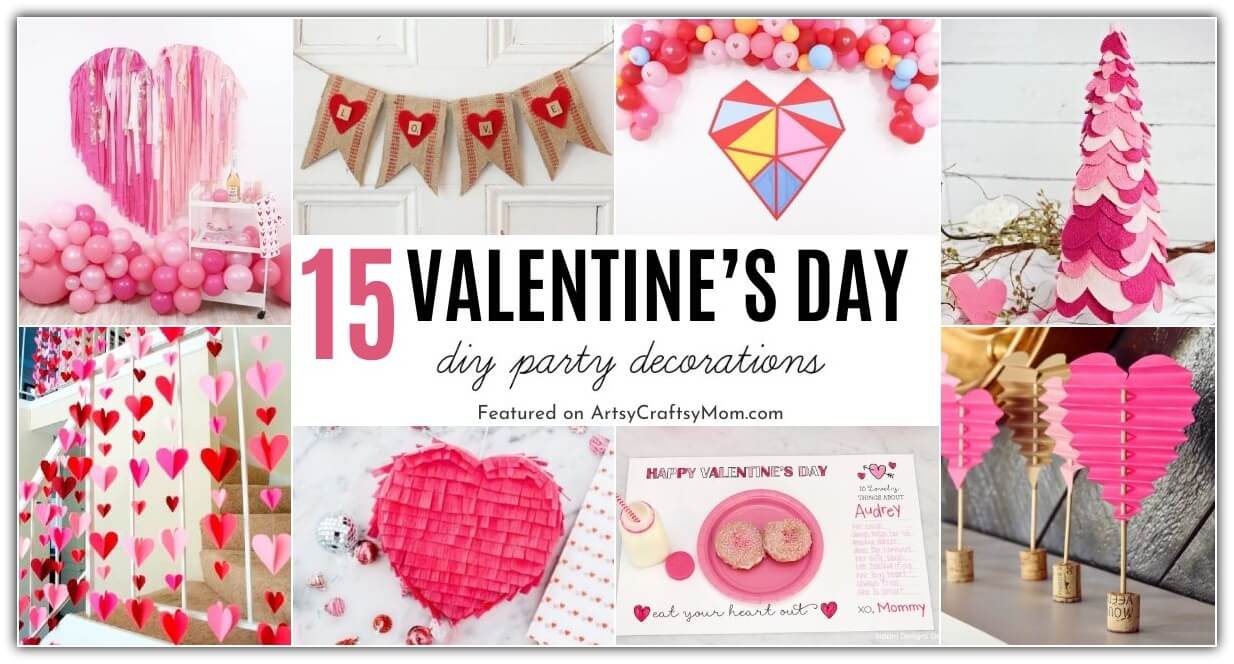 It's Valentine season & a fun way to spread the love is by having a Valentine's theme party at home, complete with DIY Valentine Party Decorations!