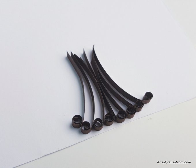 Paper Quilling Fall Tree Art step 8