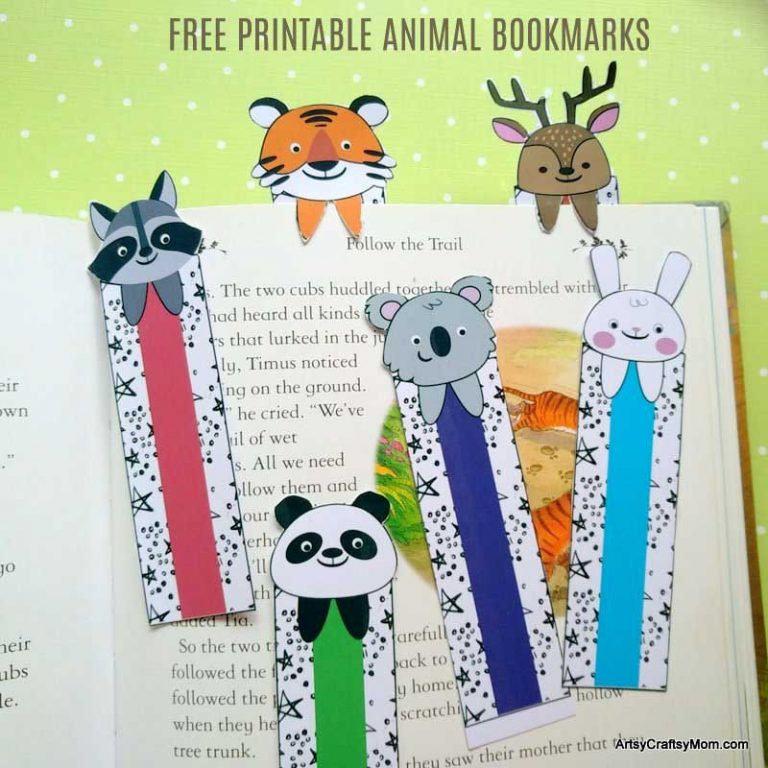 Back to School Printable Animal Bookmarks