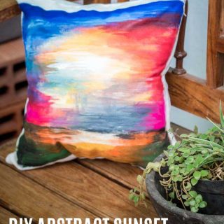 Sunset Art Pillow Cover Painting Tutorial