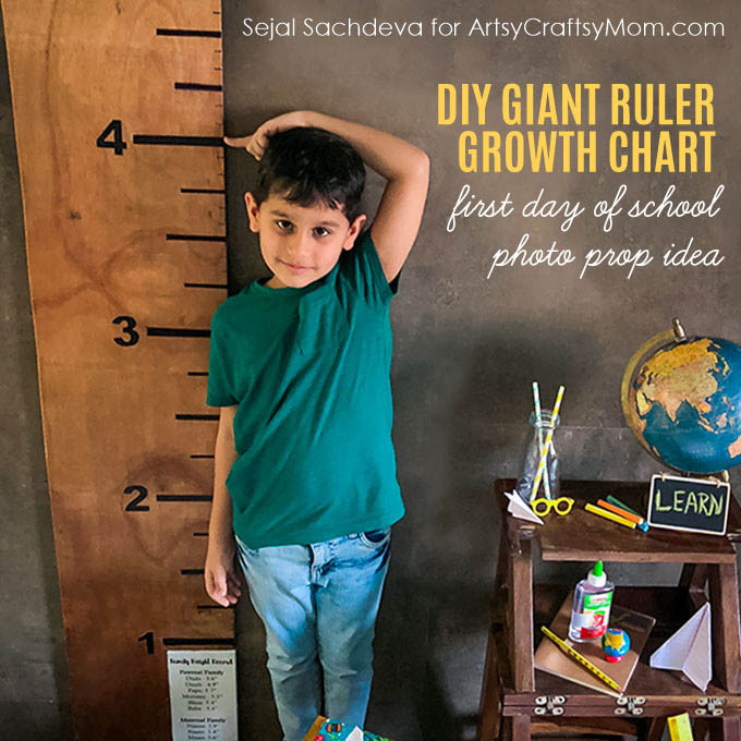 DIY Wooden Giant Ruler Growth Chart 2