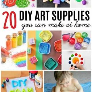 Learn how to make DIY Art Materials -From Homemade clay, glitter glue, Edible Paint, Watercolor, Stamps, Chalk Paint, DIY Glitter to DIY Puffy Paint & more, right at home!