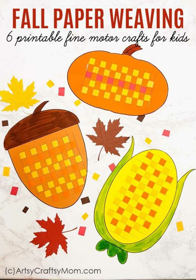 These Paper Weaving Fall Printables are perfect to strengthen and keep those little fingers busy this season!! Also helps to improve concentration and hand-eye coordination in little kids.
